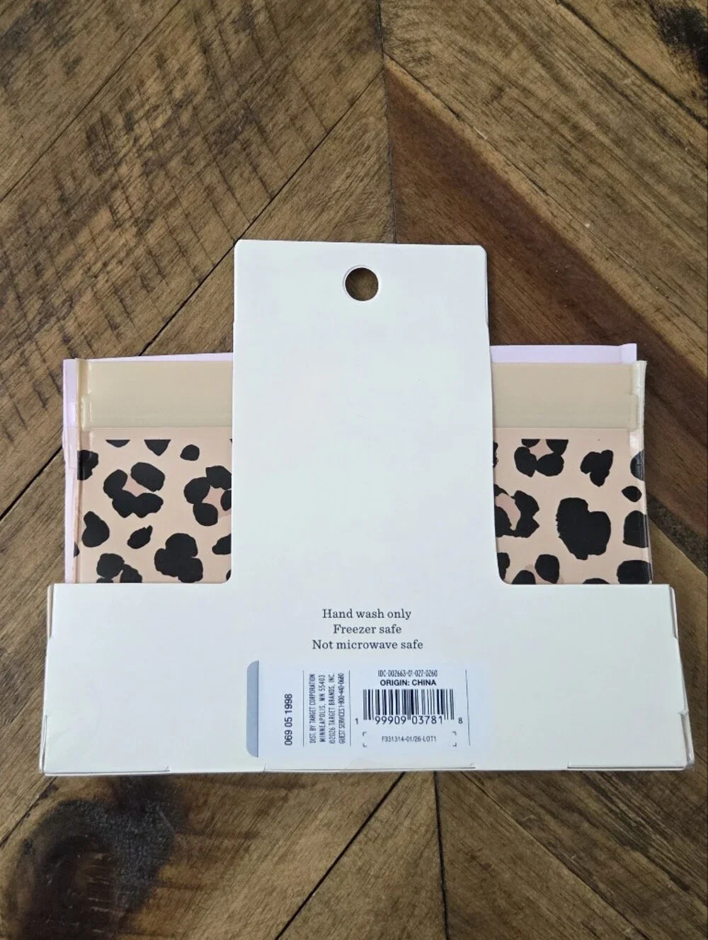 Cat & Jack Target Leopard Print Kids Bento Box with Reusable Bags Set